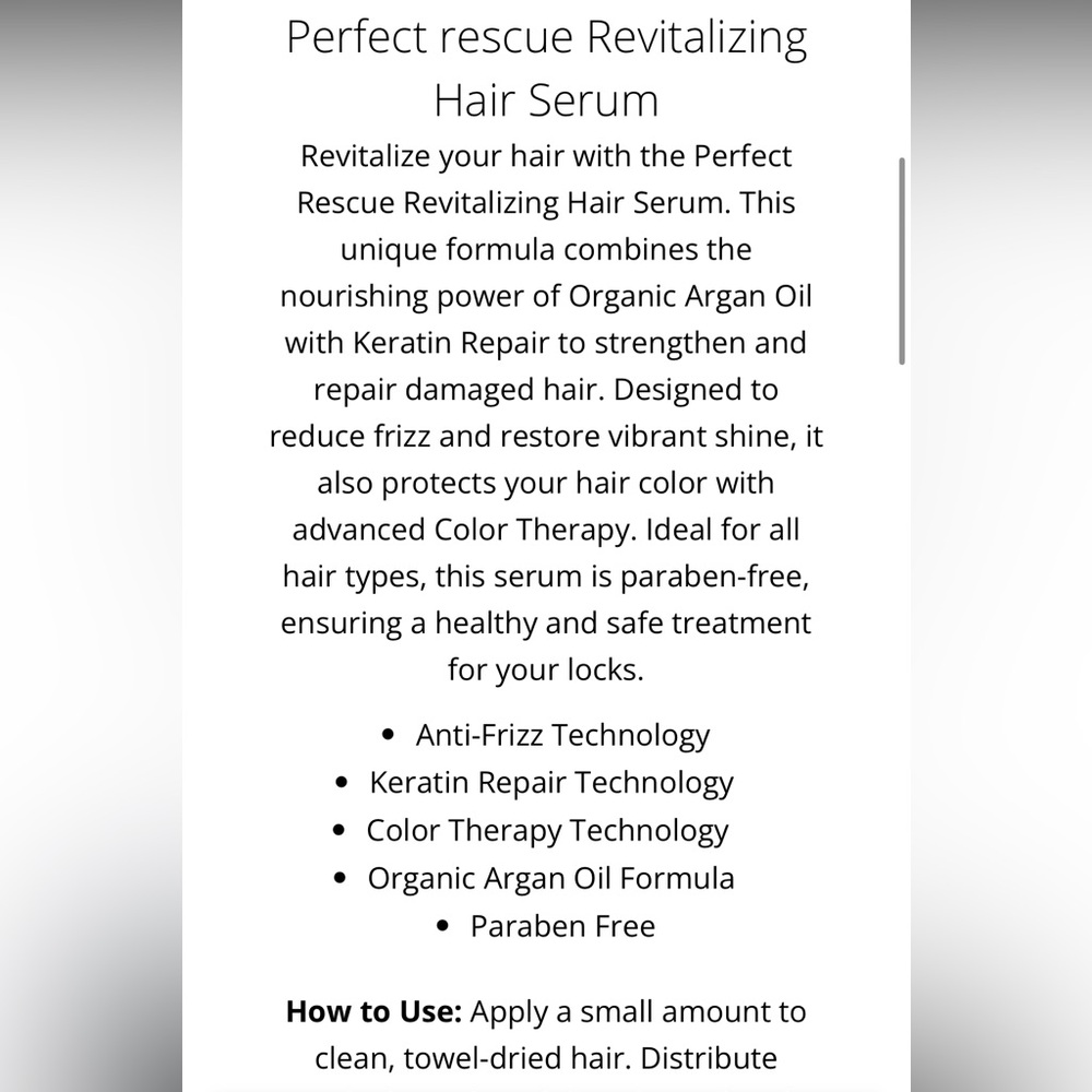 MRPs $150 Royale USA Perfect rescue Revitalizing Hair Serum - Picture 4 of 11